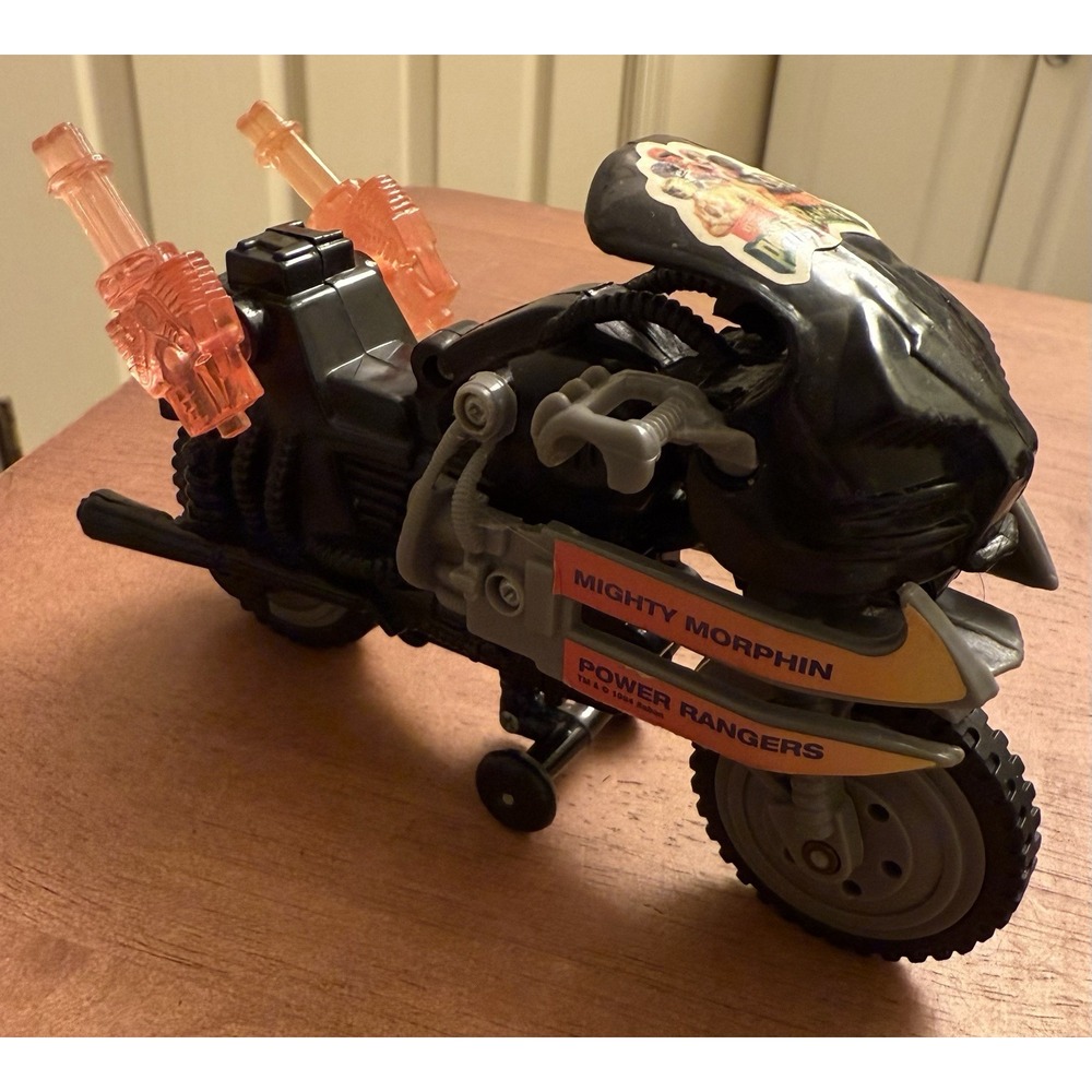 Rare Vintage Mighty Morphin Power Rangers Motorcycle Bike‎ Toy State 1992 black
